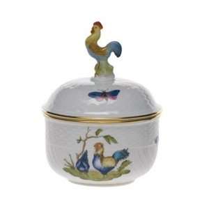    Herend Chanticleer Covered Sugar With Rooster