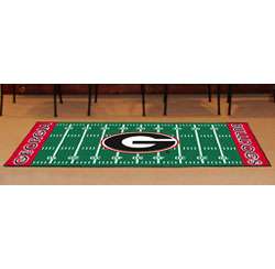 NCAA GEORGIA BULLDOGS Football Accent Carpet RUNNER RUG  