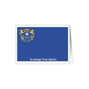  Nevada   City of Sparks   Flag   Souvenir Card Card 