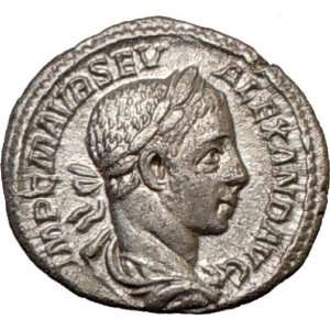   ALEXANDER 225AD Silver Ancient Roman Coin JUPITER holding Victory Rare