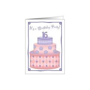 Whimsical Cake 16th Birthday Invitation Card Toys & Games