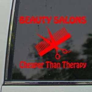  Beauty Salon Cheap Therapy Red Decal Hair Dresser Red 