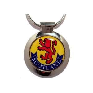   Rampant Scotland Round Metal Keyring scottish souvenir Toys & Games