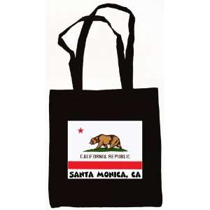  Souvenir Santa Monica California Tote Bag Black 
