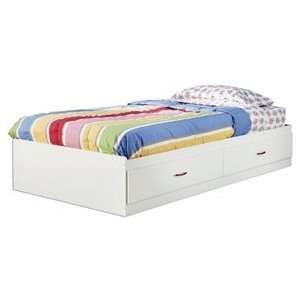  SouthShore Logik Collection Twin Mates Bed (White 