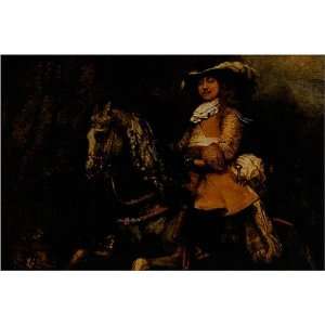  Equestrian Portrait (detail) by Rembrandt Harmenszoon van 
