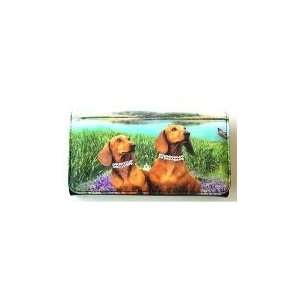  Duchund red dog wallet checkbook 