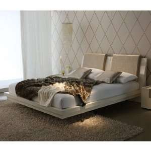  Diamond   Ivory Platform Bed (Queen) by Rossetto