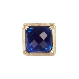  Rivka Friedman Bold Faceted Electric Blue Square Crystal 