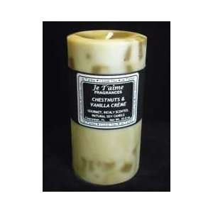  Chestnuts & Vanilla Creme Soy Chunk Pillar Candle 3 x 6 