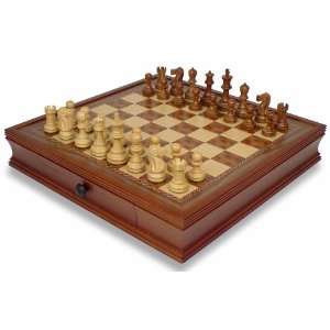 Deluxe Old Club in Golden Rosewood with Chess Case   3.25 