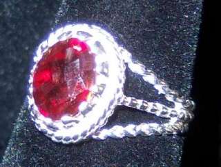 Crimson Topaz~ Ring Size 6~.Sterling Silver  