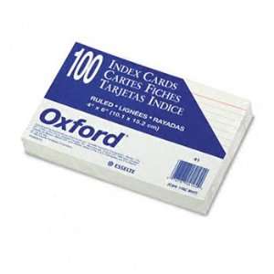 Oxford® Index Cards CARD,INDEX,RULED,4X6,WE (Pack of 100 