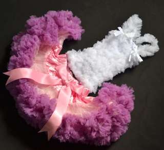 White pink purple bow Ballet girl Skirt baby toddler Tutus dress 