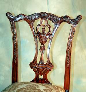 Pair of 2 Chippendale Mahogany Dining Chairs  