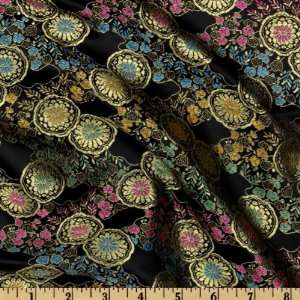  44 Wide Chinese Brocade Forbidden City Black Fabric By 