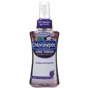 Chloraseptic Sore Throat Spray for Kids Grape 6 oz (Quantity of 5)