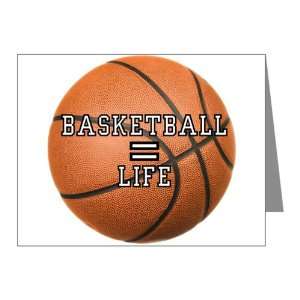    Note Cards (20 Pack) Basketball Equals Life 