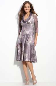 NWOT Komarov Pleated Charmeuse Cowl Neck Dress Size S  