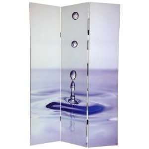   Tall Double Sided Water Zen Canvas Room Divider Furniture & Decor