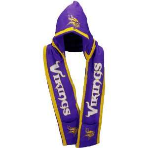  NFL Minnesota Vikings Purple Hooded Knit Scarf