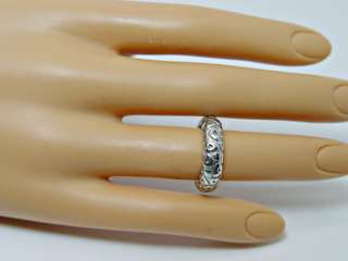 Designer CHAUMET Paris 18K White Gold Eternity Wedding Ring Band 8gr 