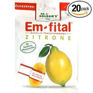 Dr. Soldan Em Fital Zitrone (Sugar Free Lemon Drops), 2.6 Ounce Bags 