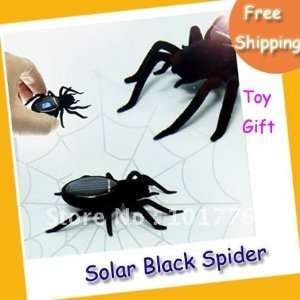  solar spider   10pcs/lot solar energy powered spider kids 