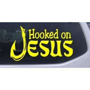   2in    Hooked On Jesus Christian Car Window Wall Laptop Decal Sticker