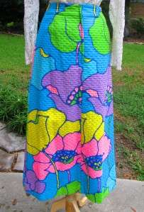 VTG THE LILLY PULITZER NEON QUILTED OP ART SKIRT XS/S  