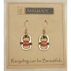   Ann Made Gold & Pink Earrings from Recycled Soda Cans 
