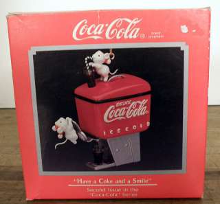 COCA COLA Have a Coke and a Smile 2nd Enesco Christmas Ornament New 