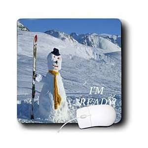  Florene Humor   Funny Snowman With Mountain   Mouse Pads 