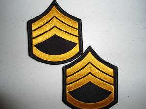 STAFF SARGEANT CHEVRONS GOLD AND BLACK 3  