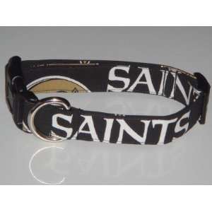  NFL New Orleans Saints Football Dog Collar White Black 