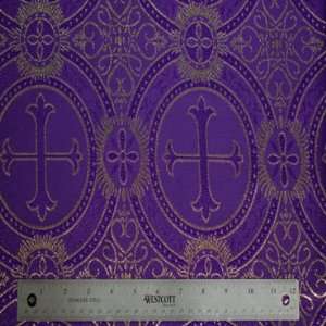 Church Brocade Metallic #100 Purple Gold