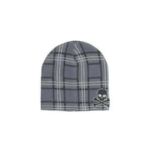  New Ski Snowboard Beanie Hat Gray with Black and Gray 