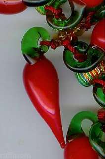 Chili Pepper Beads Hand Blown Glass Small New & Unique  