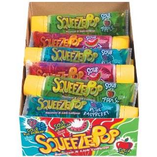 Hubba Bubba Squeeze Pop, Assorted Sour Lollipops, 4 Ounce Tubes (Pack 