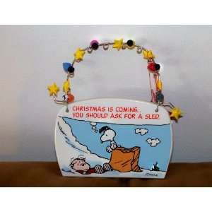  Dept 56 PEANUTS Sled Porcelain Wall Hanging Everything 