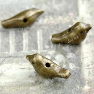 30 Antique Brass Vintage Bronze Animal Bird Spacer Bead Findings 