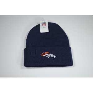  Denver Broncos Cuffed Navy Blue Beanie Winter Hat Cap 