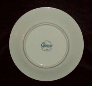 Gibson China Raised Fruit 7 3/4 Off White Salad Plate  