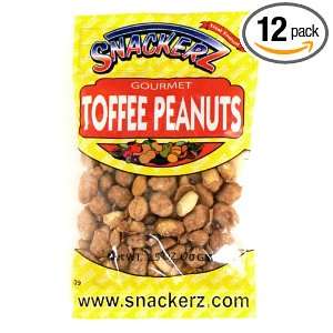 Snackerz Toffee Peanuts, 3.5 Ounce Grocery & Gourmet Food