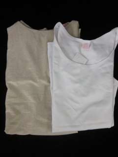 LOT 2 ONLY HEARTS White Beige Sleeveless Tank Tops M L  