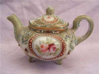 Noritake MORIAGE WARE miniature TEA POT Teapot. Rare  