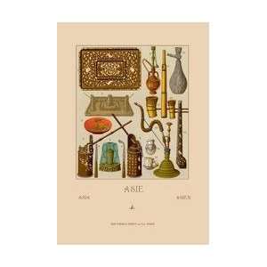  Asian Smoking Implements 12x18 Giclee on canvas