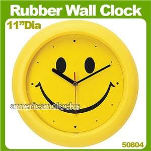  Bright Yellow Smile Wall Clock