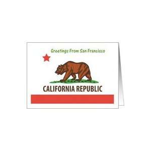  California   City of San Francisco   Flag   Souvenir Card 