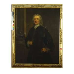 Portrait of Sir Isaac Newton, Aged 80, Three Quarter Length, in a Grey 